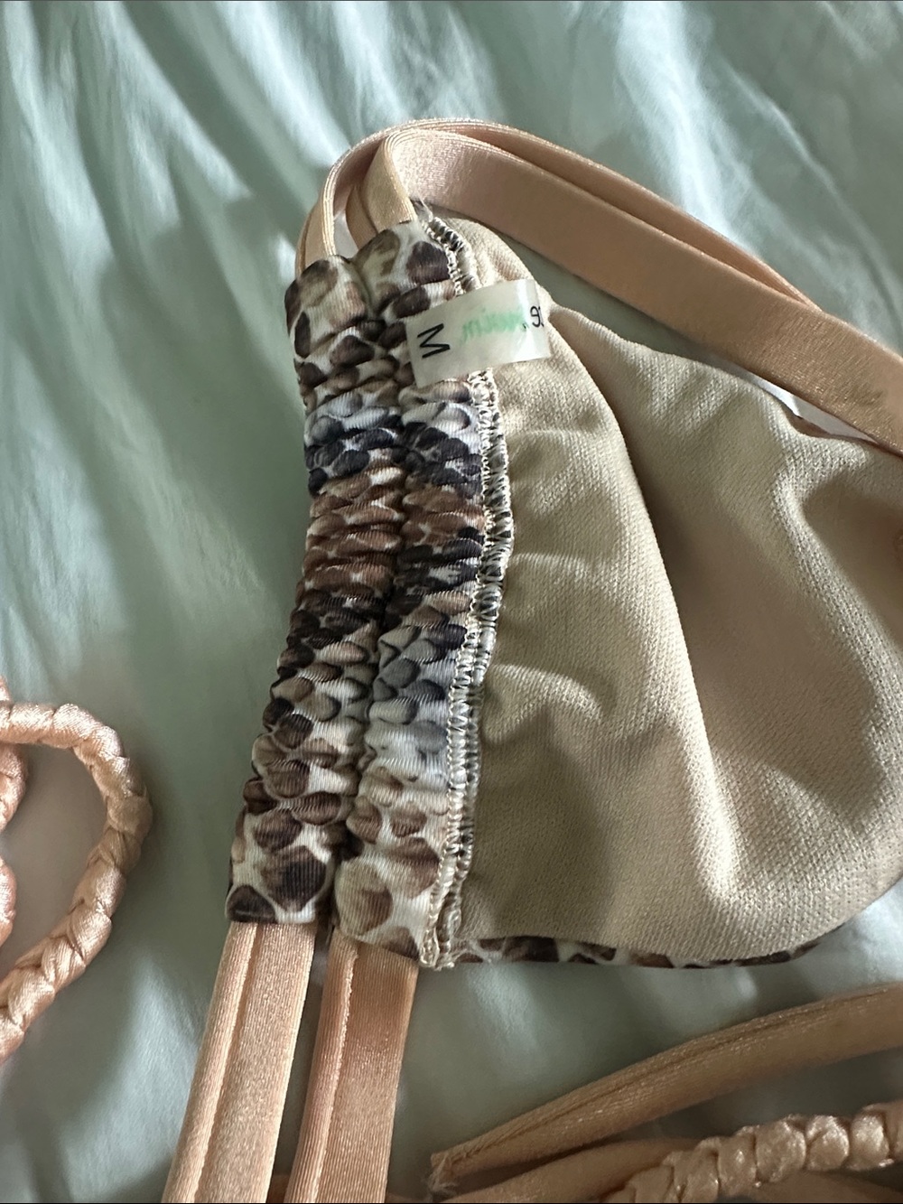 Montce - Snake Print Peach Bikini Set - Picture 8 of 9